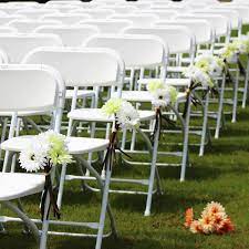 Folding Chair - White Plastic - Image 2