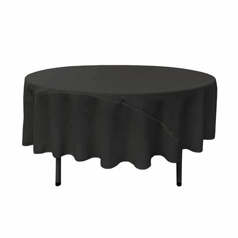 Table Cover For 6ft Round Table - Black