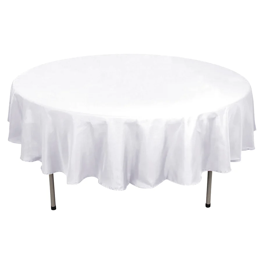 Table Cover For 6ft Round Table - White